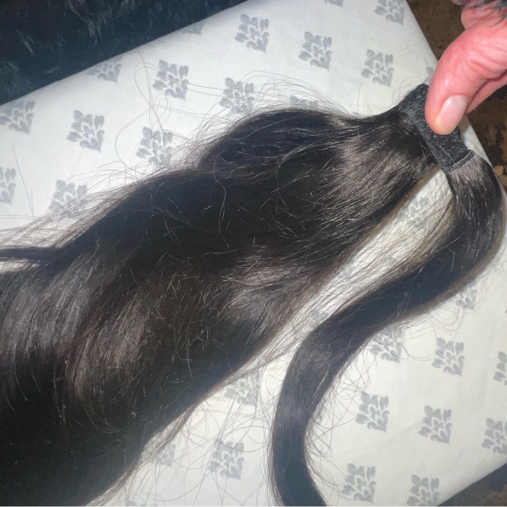New Ugrace Black Hair 14” Ponytail Extensions 1B#